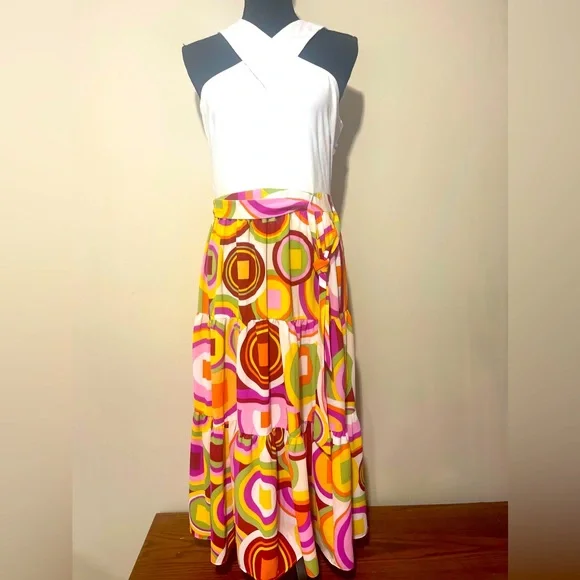 Donna Morgan Halter Midi Dress, 8 / Orange Donna Morgan Halter Midi Dress, 8 / Orange